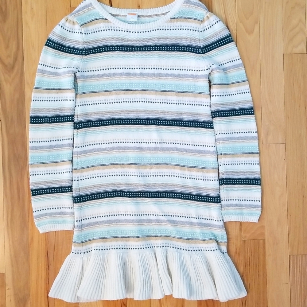 Gymboree ALL SPRUCED UP Striped Sweater Dress SIZE 10